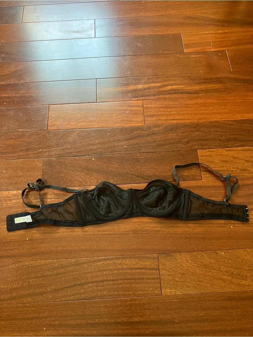 Fleur du Mal Black Sheer Underwire Bra